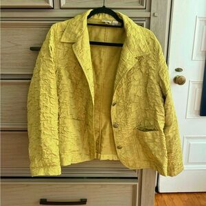 Chico's Yellow Textured Blazer
